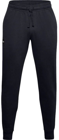 Мужские теннисные штаны Under Armour Rival Fleece Joggers - black