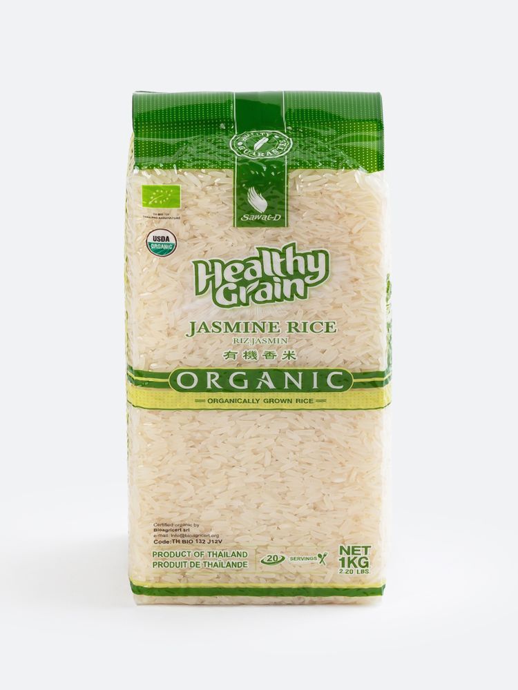 Рис Sawat-D Organic Жасмин тайский белый 1 кг, 2 шт