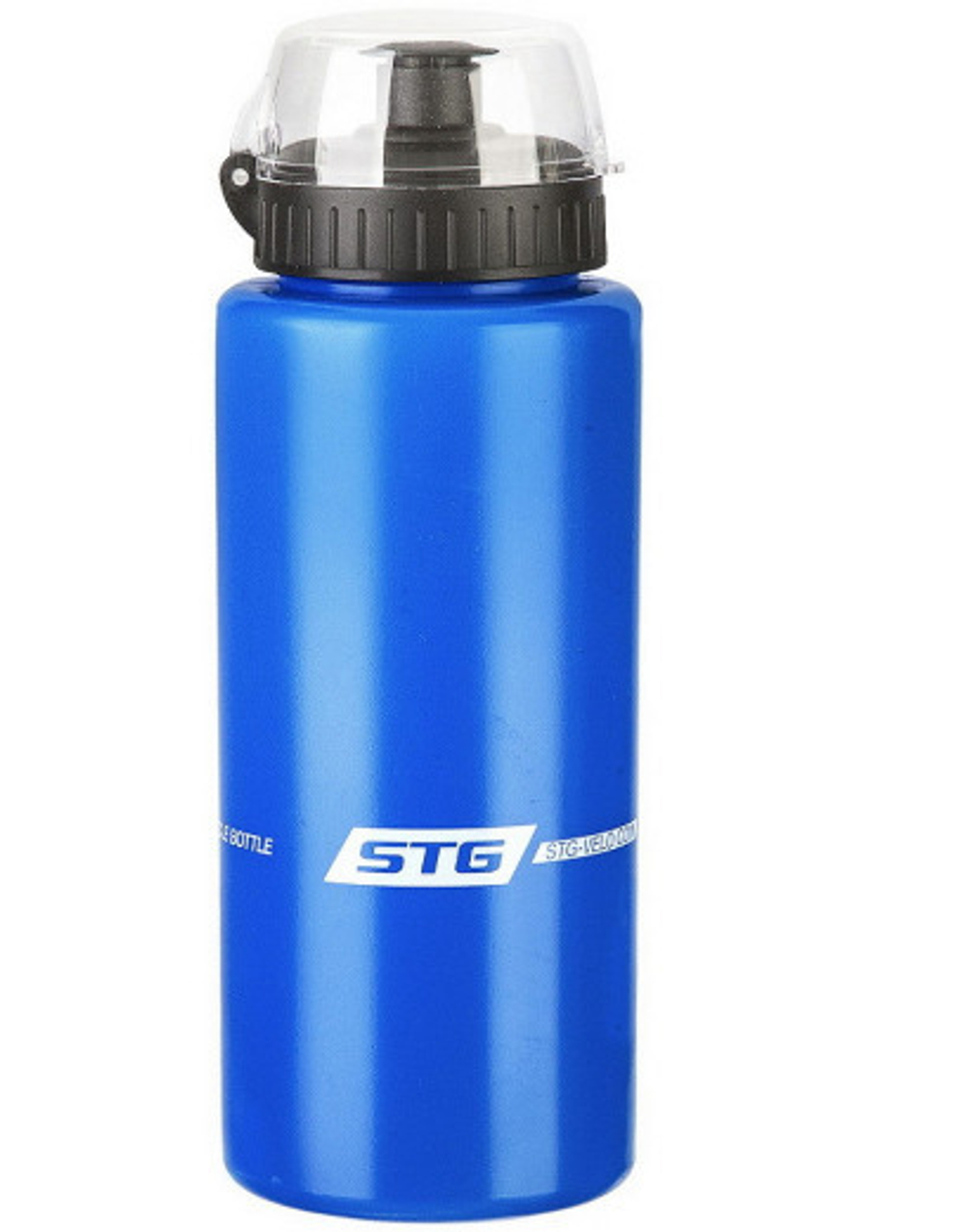 Велофляга STG  DC-BT-54 600мл с защитной крышкой синяя/белая,33703
