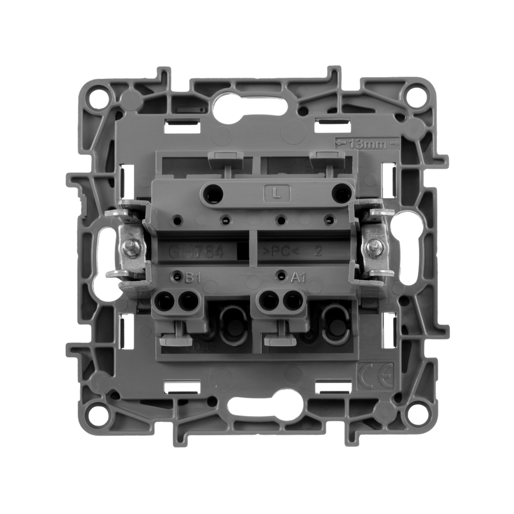 Выключатель 2х-клавишный 10А 250В алюминий ETIKA Legrand