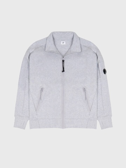 Свитшот на молнии C.P. Company Diagonal Raised Full Zip Gray