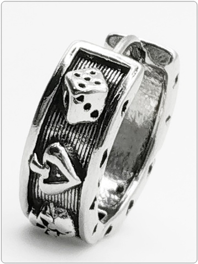 Серьга кольцо "Игра" стальная.