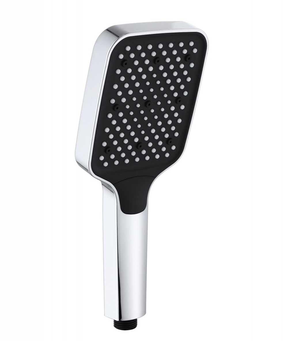 3021 Лейка для душа хром/черный 10.5*26см (3-функций, кнопка) HANSEN (50/1шт)