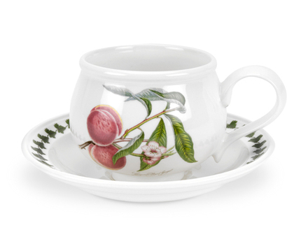 Portmeirion - Pomona Чашка для завтрака с блюдцем 260мл Персиковый / артикул   PL04155-A  / GTIN 00797986
