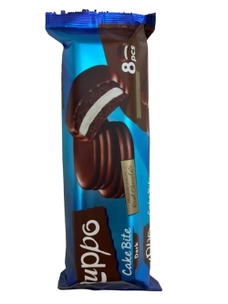 Бисквитный кекс с маршмеллоу в темном шоколаде