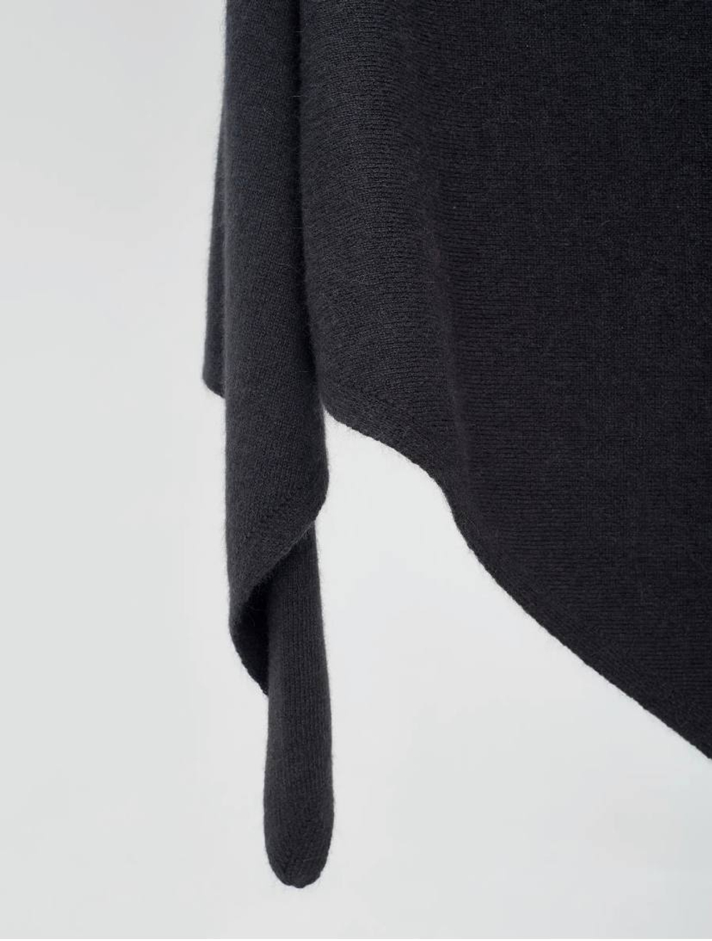 Оренбургский платок-косынка К820-24 графит