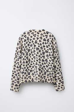 ZARA ВЯЗАНЫЙ КАРДИГАН «СЕРДЦА», ЭКРЮ МЕЛАНЖ