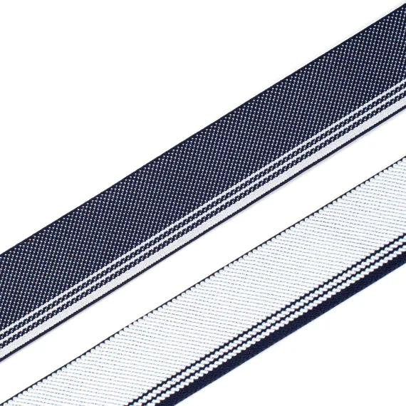 Резинка широкая, синяя/полосы 35 мм, Германия