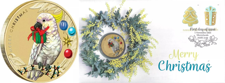 Австралия 1 доллар, 2021 Счастливого Рождества