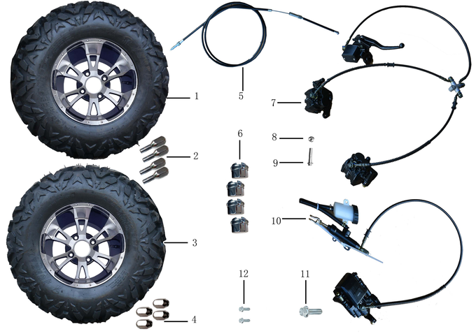 Запчасти к квадроциклу Motax Grizlik 300. Рис. 8