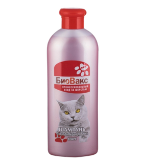 БиоВакс Шампунь для кошек короткошерстных 355мл. 18095