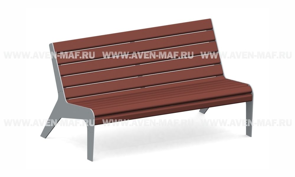 Скамейка на металлическом каркасе
