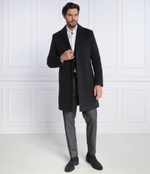 Хлопковое пальто h-hyde-c-224 BOSS BLACK - темно-синий(50485199)