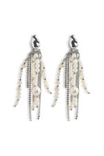 Серьги "Bunch shine" с жемчугом Silver