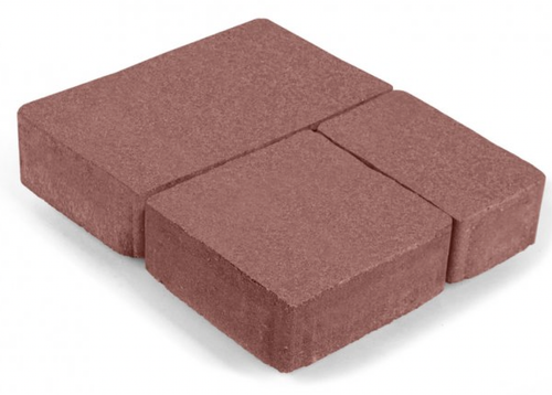 Брусчатка Новый город 4,0 (красный) вибропрессование