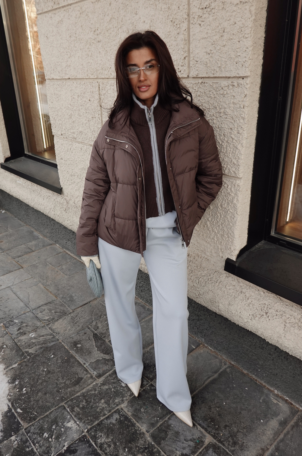 Куртка демисезонная с манишкой из трикотажа