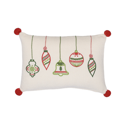 Подушка декоративная с вышивкой Christmas decorations из коллекции New Year Essential, 30х45 см