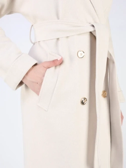 Пальто демисезонное длинное с поясом