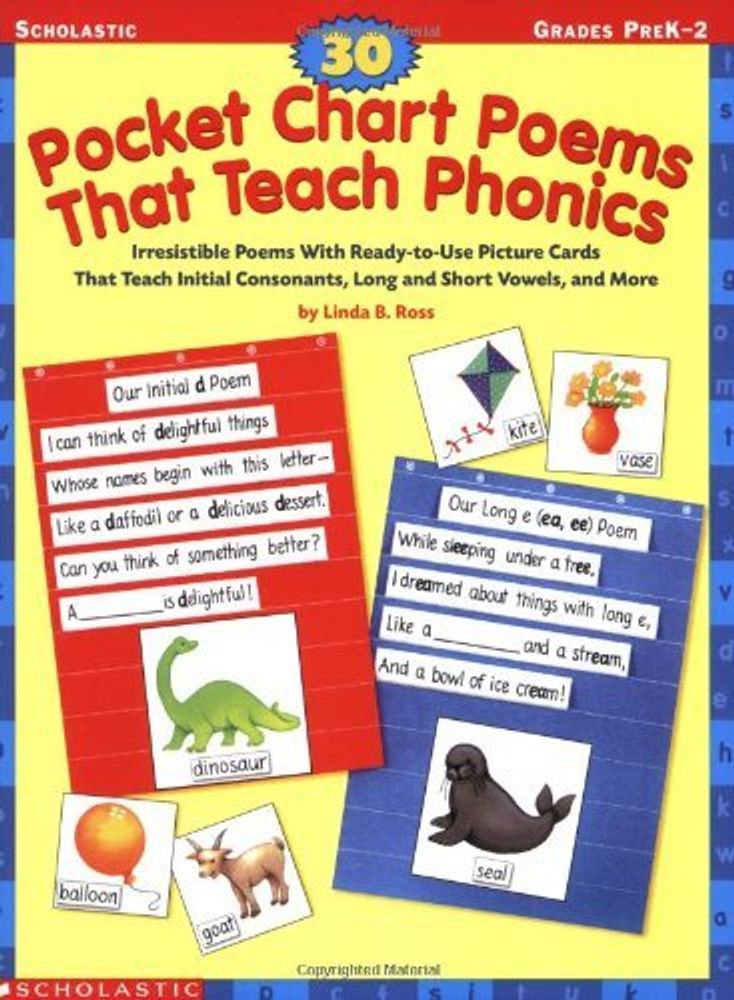 30 Pocket Chart Poems That Teach Phonics (Grades PreK-2)
