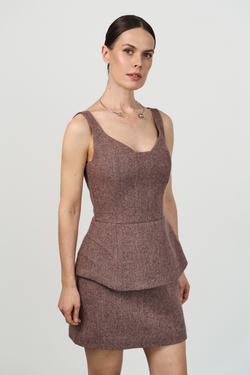 Топ корсетный шерстяной