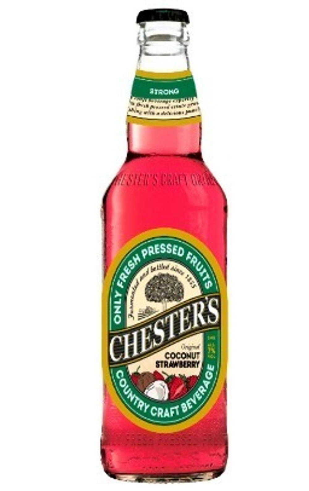 Пивной напиток Chester's кокос и клубника 0,45 л. glass