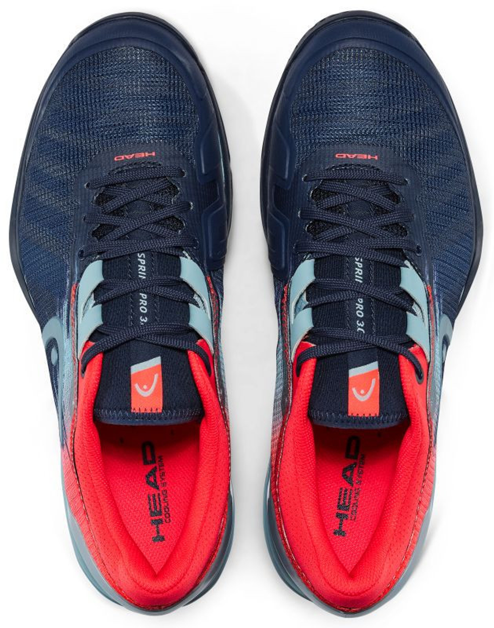 Мужские кроссовки теннисные Head Sprint Pro 3.0 Men - dress blue/neon red