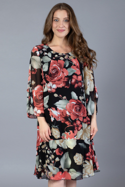 Платье женское 3472АП, розы #284Розб053472АП