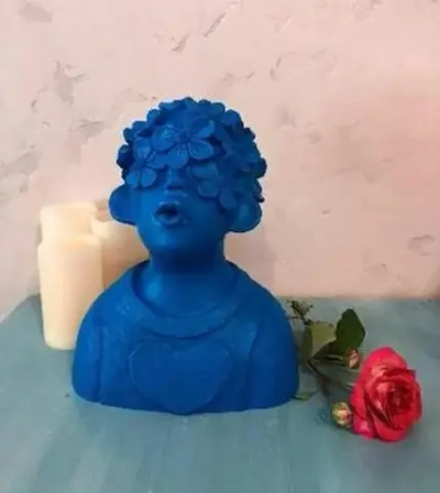 Статуэтка из гипса «Влюбленный Мартин» 31см синий