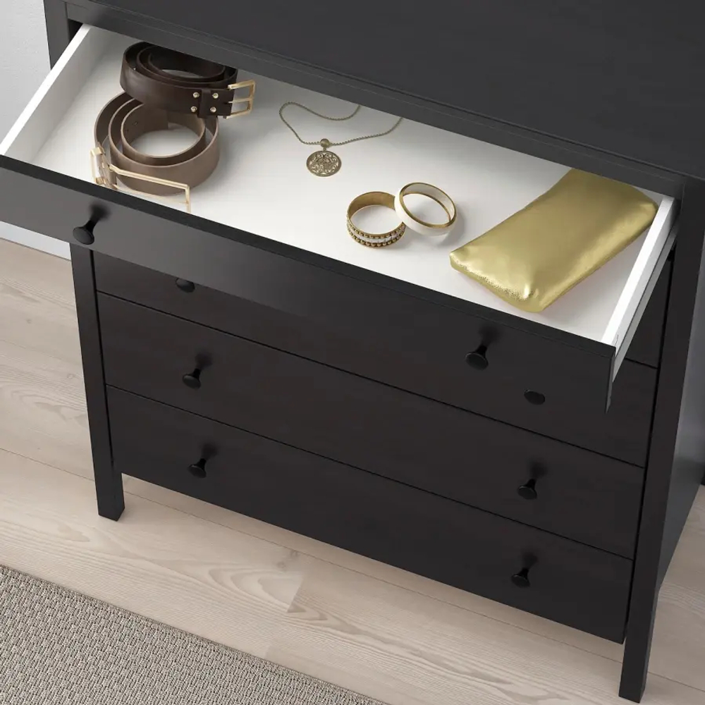 Комод с 5 ящиками - IKEA KOPPANG/КОППАНГ ИКЕА, 44х90х114 см, черный