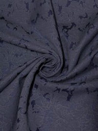 Костюмно-плательная ткань жаккард, 200 гр/м2, Х/б-75%, ПЭ-20%, Эластан-5%, 150 см, т.синий