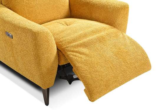 Кресло-реклайнер с электроприводом Jasper, желтое