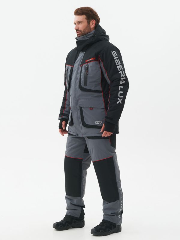 Костюм зимний Siberia LUX ткань Breathable цвет Серый/Черный