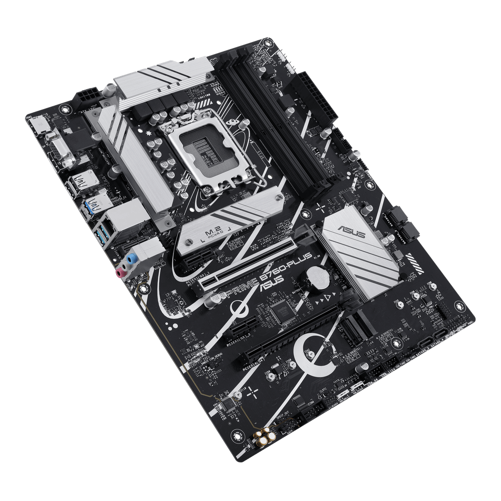 Материнская плата ASUS PRIME B760-PLUS, LGA1700 4xDDR5 4xSATA3 3xM.2 RAID VGA HDMI DP ATX