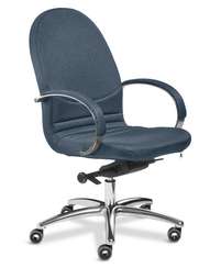 Кресло SAMBA V chrome синяя ткань