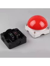 Кнопка без фиксации (AC 230B 4A, DC 24B 1A) 1NO-1NC (1 контакт нормально-открытый, 1 контакт нормально-закрытый) ручной переключатель в корпусе, красный грибок (Ф)