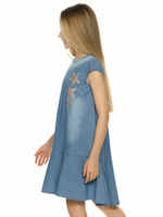 Платье для девочек джинс голубое
