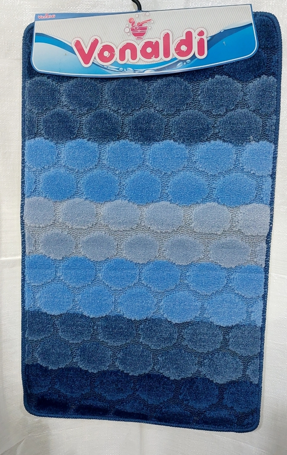 коврик для ванной комнаты 50×80см голубой