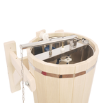 Обливное устройство из липы с клапаном "Дождь"20 л с нерж. вставкой