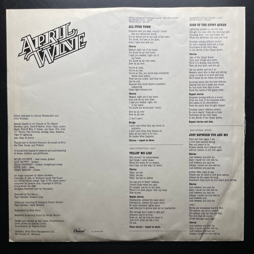 April Wine ‎– The Nature Of The Beast (Германия 1981г.)