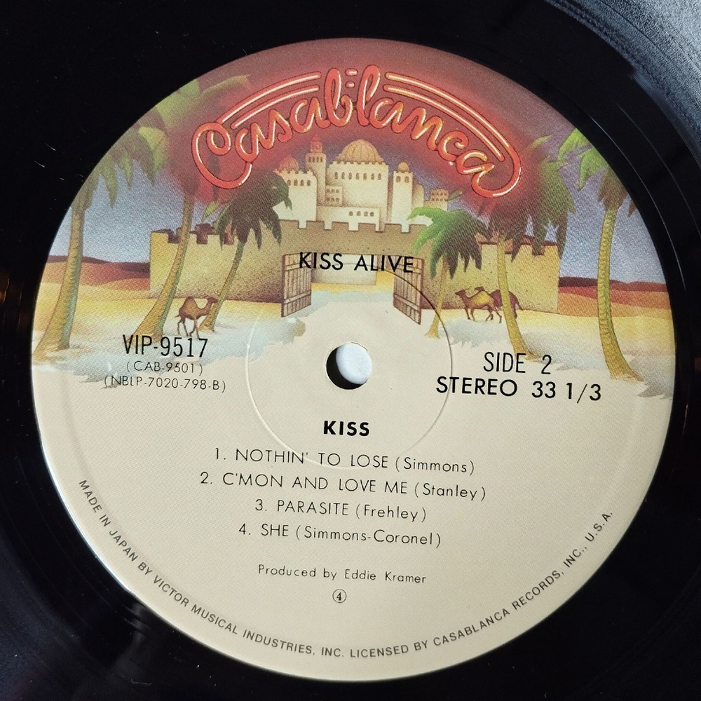 Винтажная виниловая пластинка LP Kiss Alive (Japan 1976) (Obi) Black Diamond