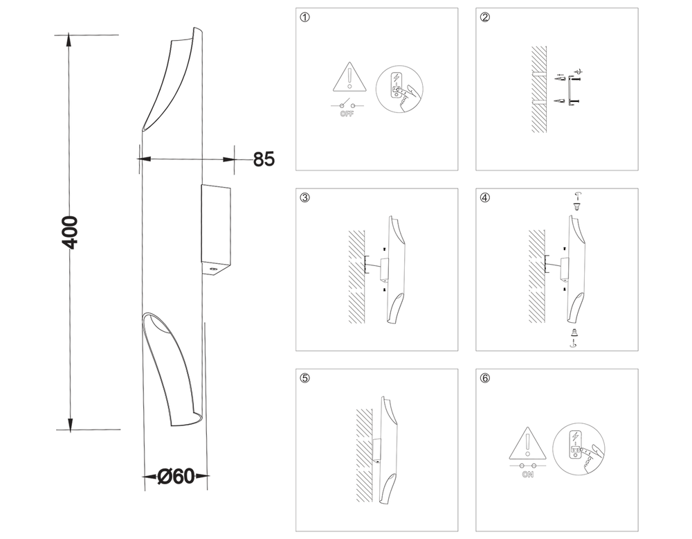 Ambrella Светильник настенный со сменной лампой E27 Techno TN5151