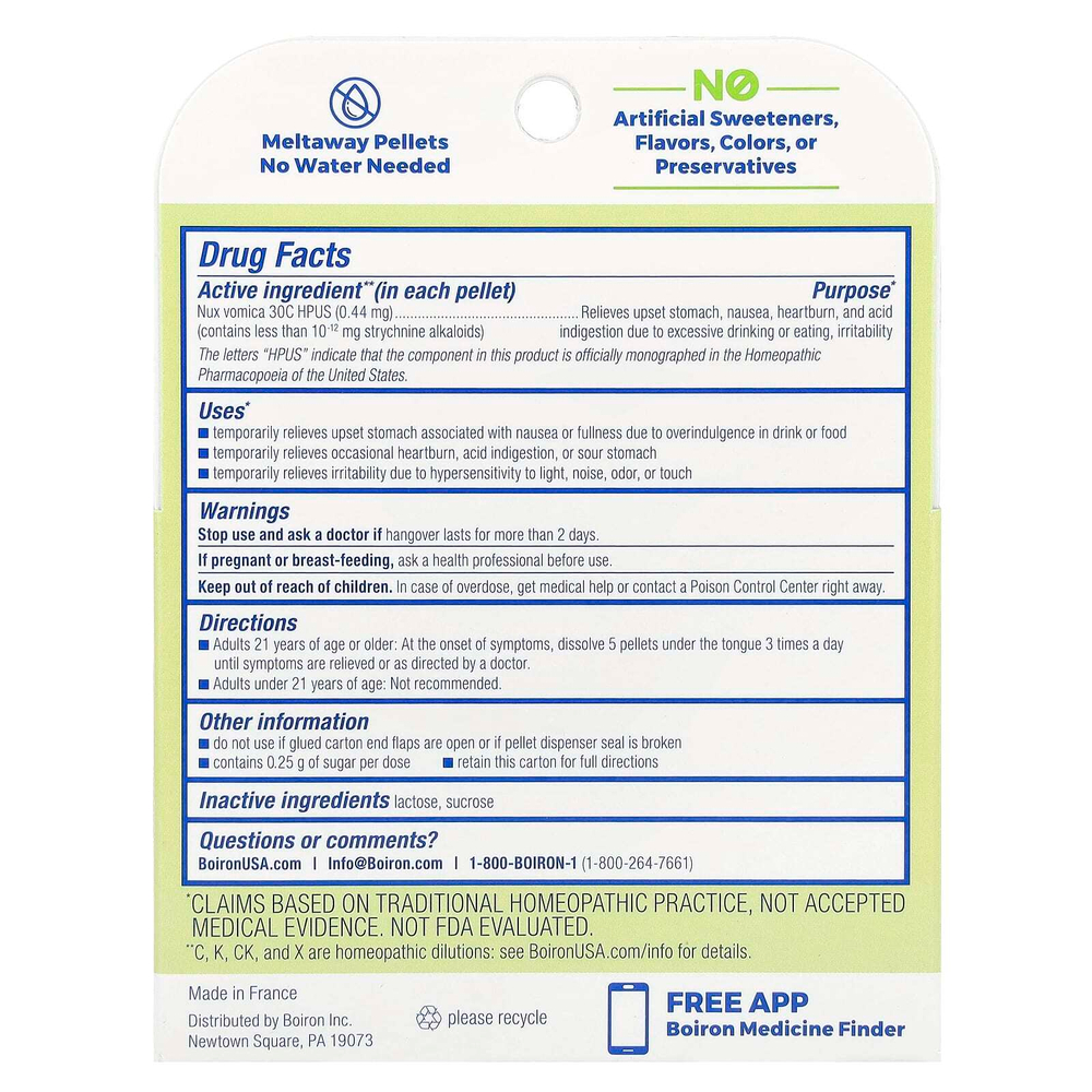 Boiron, Чилибуха (Nux Vomica), 30C, 3 тубы, приблизительно 80 гранул в каждой