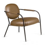 Лаунж кресло EGO, искусственная кожа, темно-коричневый