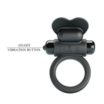 Черное эрекционное кольцо с вибропулей