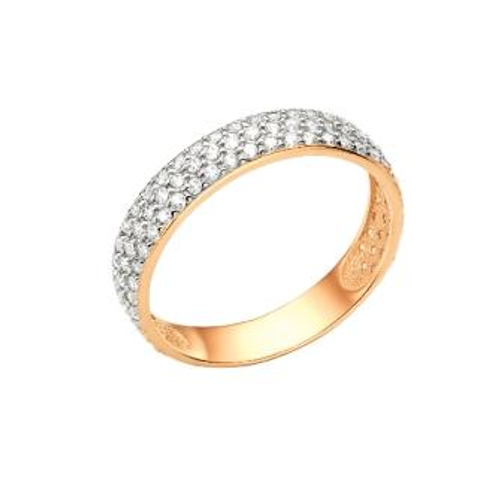 Кольцо из золота с фианитами