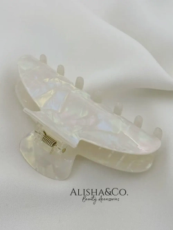 Крабик для волос большой Jolie XL Pearl