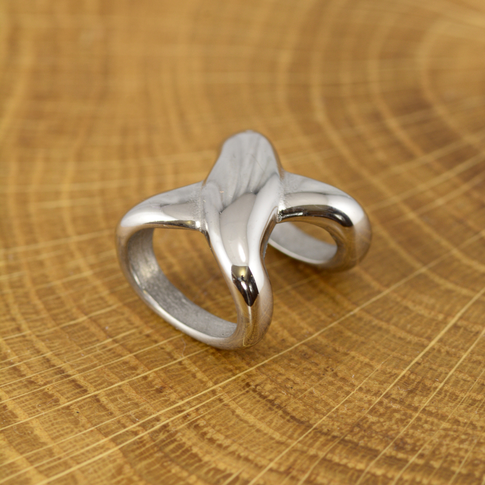 Бусина для кожаного шнура ПЕРЕПЛЁТ, нержавеющая сталь