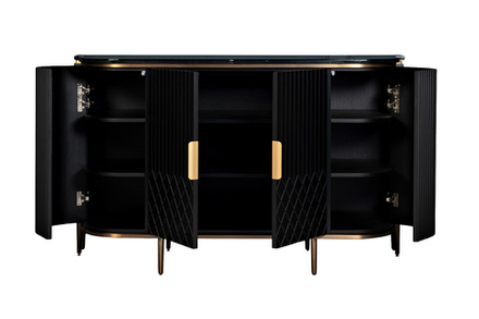 Комод Garda Decor черный 150*55*90 см
