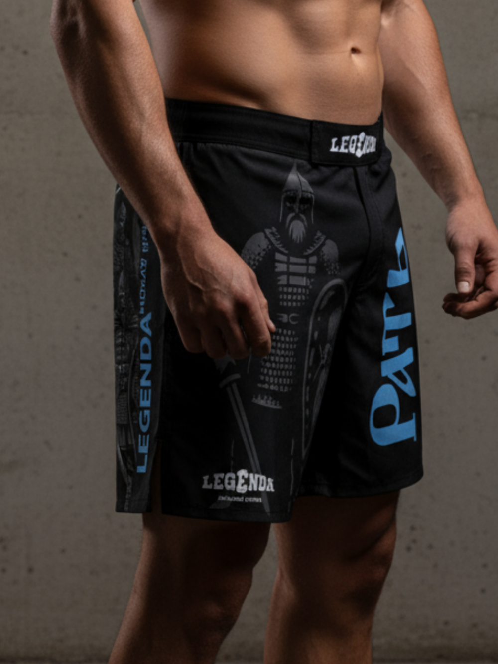 Шорты спортивные тренировочные LEGENDA Рать2 синий / черные