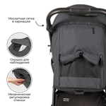 Коляска детская прогулочная BubaGo арт.BG 137-4 MODEL BASS Light color/ цвет Dark Grey/Темно Серый